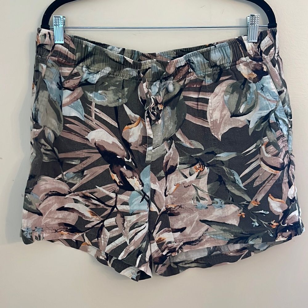 Jules & Leopoldo Casual Pattern Linen Shorts